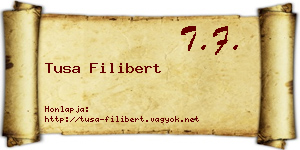 Tusa Filibert névjegykártya